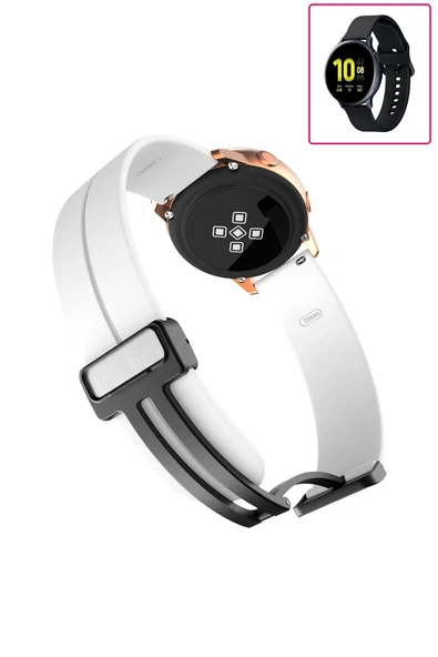 KRETON KRETON Samsung Galaxy Watch Active 2 40mm/44mm Uyumlu Kordon Magnetic Klipsli Premium Kayış - Resim 8