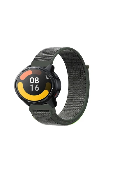 KRETON KRETON Xiaomi Watch Color /  Color 2 Uyumlu Spor Kumaş Desenli Cırt Cırtlı Kordon Kayış - Resim 2