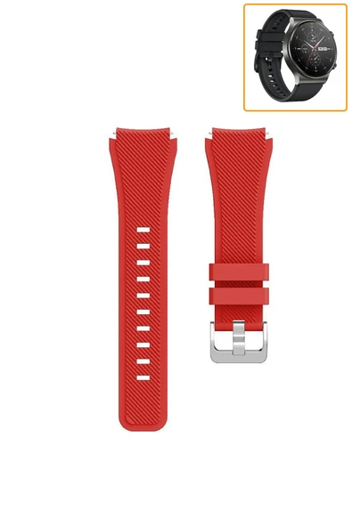 KRETON KRETON Huawei Watch Gt2 Pro Akıllı Saat Uyumlu Tırtık Desenli Silikon Kordon Kayış - Resim 12