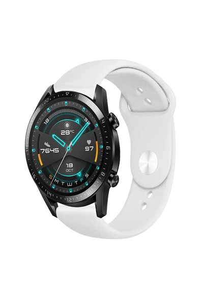 KRETON KRETON Huawei Watch Gt2 46mm Uyumlu AÇIK YEŞİL Kordon Yumuşak Dokulu Silikon Kayış - Resim 6
