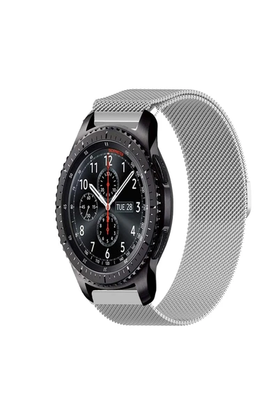 KRETON KRETON Samsung Gear S3 Frontier Uyumlu Kordon Hasır Metal Örgü Tarz Mıknatıslı Milano Kayış ürün görseli
