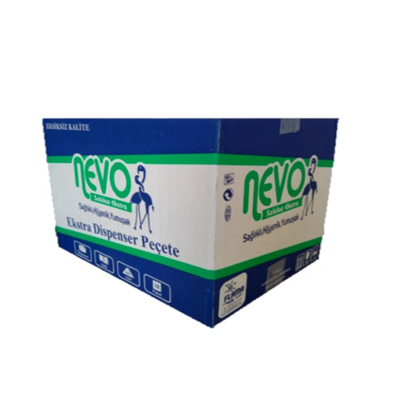 Nevo 3 Katlı Masaüstü Dispenser Peçete - 3 Kat - 21x24 Cm. - 200 Adetlik 18 Paket / Koli ürün görseli 1