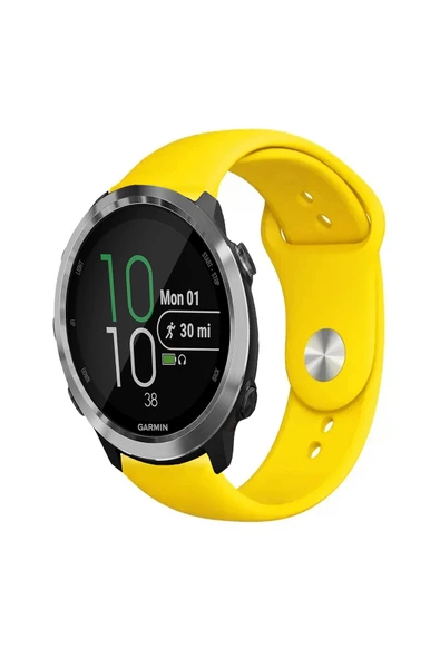 KRETON KRETON Garmin Forerunner 645 / 645 Music Ile Uyumlu Yumuşak Dokulu Silikon Kordon Kayış (20MM) - Resim 7