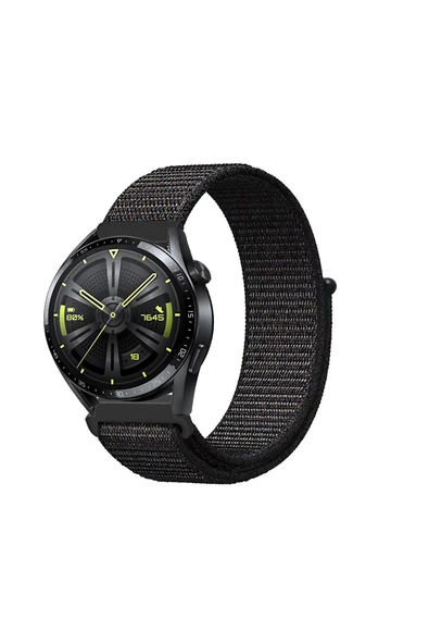 KRETON KRETON Huawei Watch Gt3 46mm Uyumlu Spor Kumaş Desenli Cırt Cırtlı Kordon Kayış - Resim 8