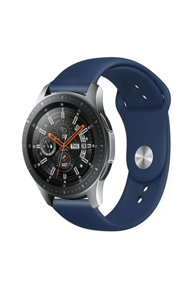KRETON KRETON Samsung Galaxy Watch 46mm Uyumlu Koyu Yeşil Kordon Yumuşak Dokulu Silikon Kayış - Resim 10