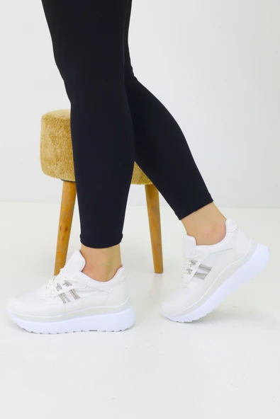 Emax Fiore Beyaz Kadın Spor Ayakkabı - Resim 4