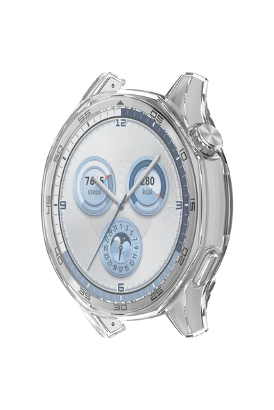 KRETON KRETON Huawei Watch Gt5 46mm ile Uyumlu Kasa Ve Ekran Koruyucu 360 Tam Koruma Silikon Kılıf - Resim 12