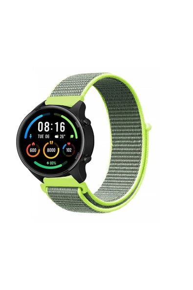 KRETON KRETON Xiaomi Watch Sport Uyumlu Spor Kumaş Desenli Cırt Cırtlı Kordon Kayış - Resim 7