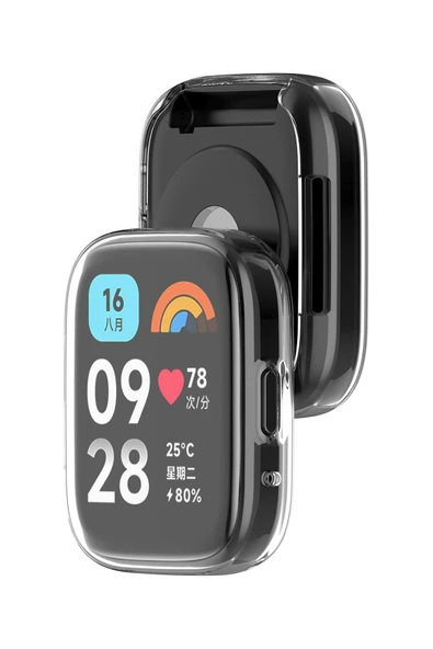 KRETON KRETON Redmi Watch 3 Active Uyumlu Kasa ve Ekran Koruyucu 360 Tam Koruma Silikon Kılıf - Resim 3