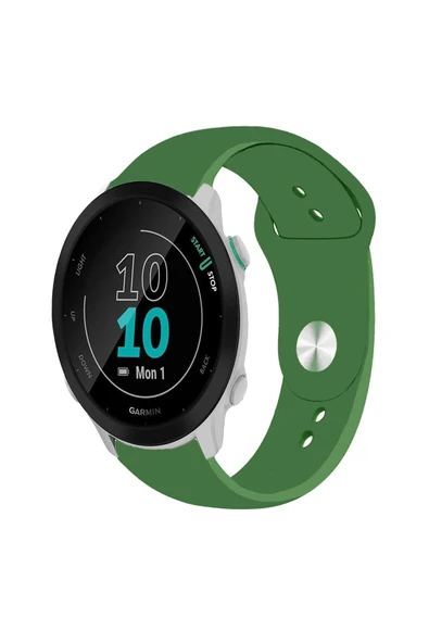 KRETON KRETON Garmin Forerunner 55 Ile Uyumlu Yumuşak Dokulu Silikon Kordon Kayış (20MM) - Resim 2