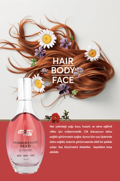 Softto Plus Nar Cilde Parlaklık ve Canlılık Kazandıran Saç Yüz ve Vücut Yağı 120 ml - Resim 6
