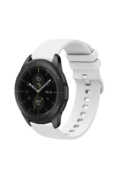 KRETON KRETON Samsung Galaxy Watch 42mm ile  Uyumlu Kordon Yumuşak Dokulu Soft Renk Tokalı Silikon Kayış - Resim 9