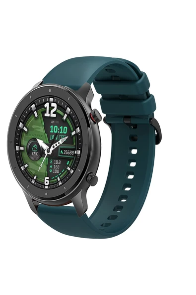 KRETON KRETON Amazfit GTR 47mm Uyumlu Kordon Yumuşak Dokulu Soft Renk Tokalı Silikon Kayış - Resim 11