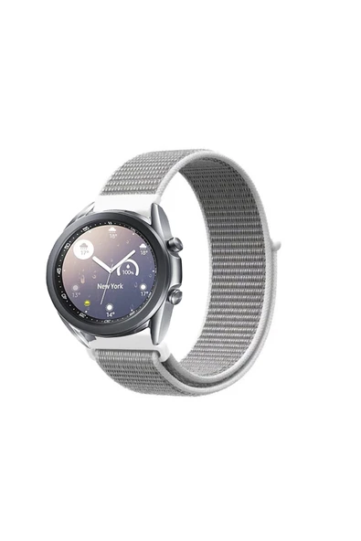 KRETON KRETON Samsung Galaxy Watch 3 41mm Uyumlu Spor Kumaş Desenli Cırt Cırtlı Kordon Kayış - Resim 11
