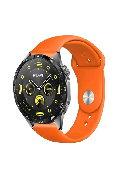 KRETON KRETON Huawei Watch Gt4 46mm Uyumlu KOYU YEŞİL Kordon Yumuşak Dokulu Silikon Kayış - Resim 8