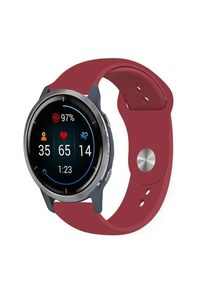 KRETON KRETON Garmin Venu 2 Ile Uyumlu Yumuşak Dokulu Silikon Kordon Kayış - Resim 5