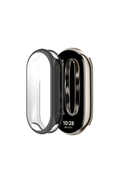 KRETON KRETON Xiaomi Smart Band 10 ( Mi Band 10 ) ile Uyumlu Kasa Ve Ekran Koruyucu 360 Tam Koruma Silikon Kılıf - Resim 5