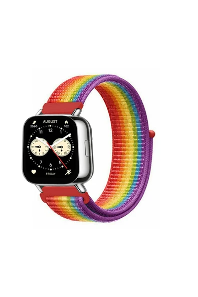 KRETON KRETON Xiaomi Redmi Watch 5 Lite / 5 Active Uyumlu Spor Kumaş Desenli Cırt Cırtlı Kordon Kayış - 7