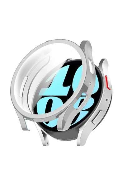 KRETON KRETON Samsung Galaxy Watch 6 44mm Uyumlu Kasa ve Ekran Koruyucu 360 Tam Koruma Silikon Kılıf - Resim 4