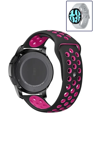 KRETON KRETON Samsung Galaxy Watch 6 40mm / 44mm Uyumlu Kordon Yumuşak Dokulu Delikli Desenli Silikon Kayış ürün görseli