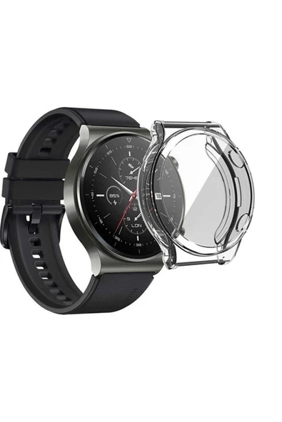 KRETON KRETON Huawei Watch Gt2 Pro Uyumlu Kasa ve Ekran Koruyucu 360 Tam Koruma Silikon Kılıf - Resim 2