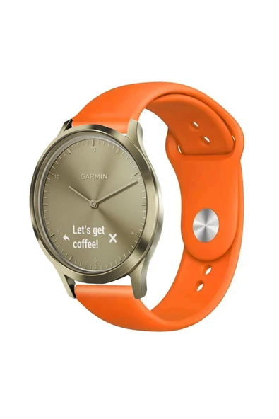 KRETON KRETON Garmin Vivomove Luxe , Style , Hr Ile Uyumlu Yumuşak Dokulu Silikon Kordon Kayış (20MM) - Resim 6