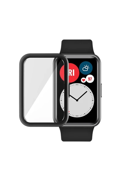 KRETON KRETON Huawei Watch Fit Uyumlu Kasa ve Ekran Koruyucu 360 Tam Koruma Silikon Kılıf ürün görseli