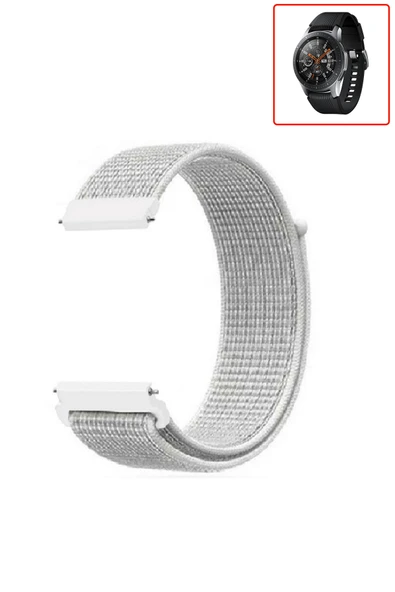 KRETON KRETON Samsung Galaxy Watch 46mm Uyumlu Spor Kumaş Desenli Cırt Cırtlı Kordon Kayış - Resim 6