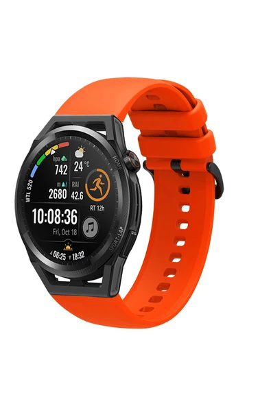 KRETON KRETON Huawei Watch Gt Runner Uyumlu Kordon Yumuşak Dokulu Soft Renk Tokalı Silikon Kayış - Resim 7