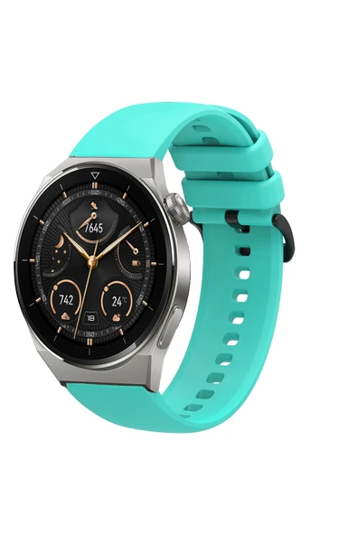 KRETON KRETON Huawei Watch Gt3 Pro 46mm Uyumlu Kordon Yumuşak Dokulu Soft Renk Tokalı Silikon Kayış - Resim 3