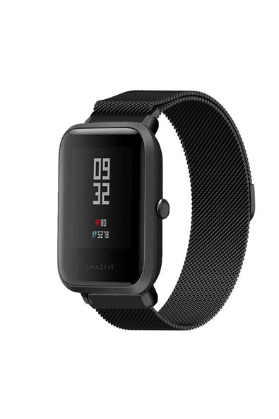 KRETON KRETON Amazfit BİP-BİPU-BİPS-BİP LİTE-BİPUPRO-BİP3 Uyumlu Kordon Hasır Metal Örgü Mıknatıslı Milano Kayış - Resim 3