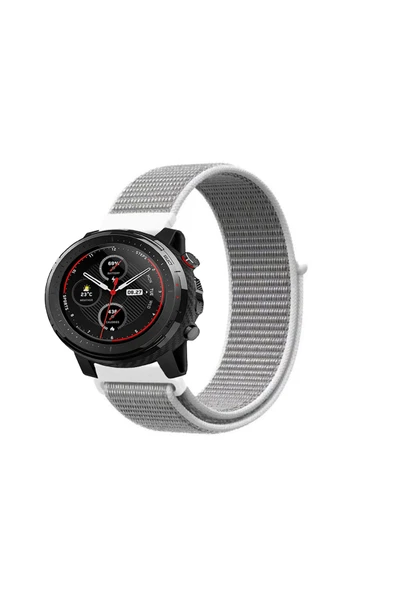 KRETON KRETON Amazfit 3 Stratos Uyumlu Spor Kumaş Desenli Cırt Cırtlı Kordon Kayış - Resim 3