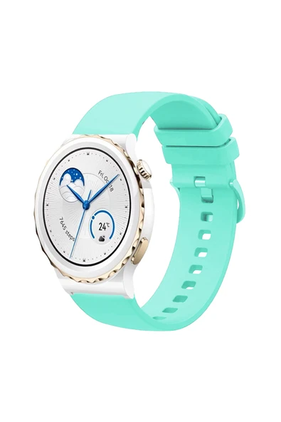 KRETON KRETON Huawei Watch Gt3 Pro 43mm ile Uyumlu Kordon Yumuşak Dokulu Soft Renk Tokalı Silikon Kayış - Resim 3