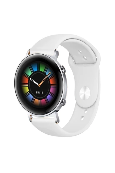 KRETON KRETON Huawei Watch Gt2 42mm Uyumlu Kordon Yumuşak Dokulu Silikon Kayış - Resim 6