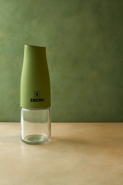 Royal Gross 500 ml Yeşil Cam Yağdanlık – Sızdırmaz Kapaklı Şık Yağ ve Sirke Şişesi - Resim 2