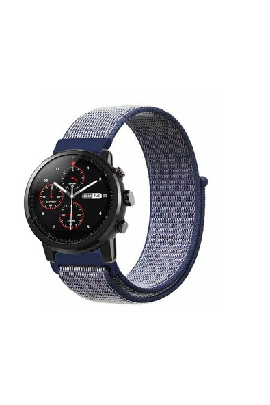 KRETON KRETON Amazfit Pace 2 Stratos Uyumlu Spor Kumaş Desenli Cırt Cırtlı Kordon Kayış - Resim 5