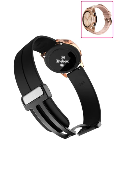 KRETON KRETON Samsung Galaxy Watch 42mm Uyumlu Kordon Magnetic Klipsli Premium Kayış - Resim 8