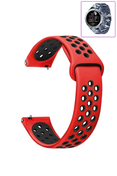 KRETON KRETON Honor Watch Gs Pro Uyumlu Kordon Yumuşak Dokulu Delikli Desenli Silikon Kayış - Resim 5