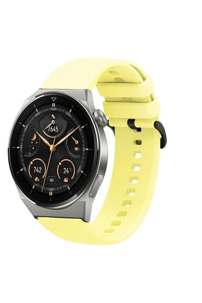 KRETON KRETON Huawei Watch Gt3 Pro 46mm Uyumlu Kordon Yumuşak Dokulu Soft Renk Tokalı Silikon Kayış - Resim 11