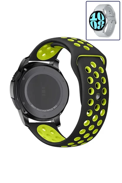 KRETON KRETON Samsung Galaxy Watch 6 40mm / 44mm Uyumlu Kordon Yumuşak Dokulu Delikli Desenli Silikon Kayış - Resim 7