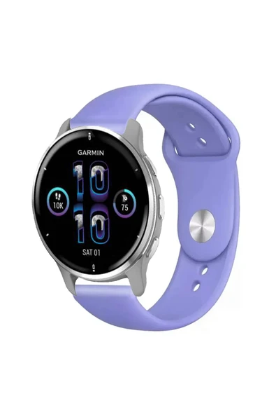 KRETON KRETON Garmin Venu2 Plus Ile Uyumlu Yumuşak Dokulu Silikon Kordon Kayış (20MM) - Resim 5