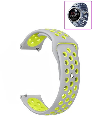 KRETON KRETON Honor Watch Gs Pro Uyumlu Kordon Yumuşak Dokulu Delikli Desenli Silikon Kayış - Resim 2