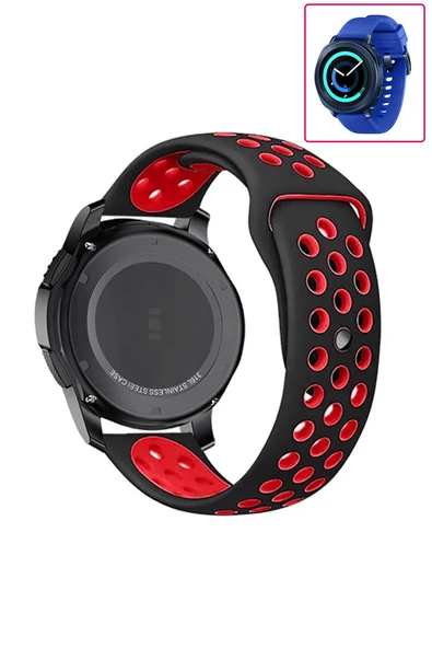 KRETON KRETON Samsung Gear Sport Uyumlu Kordon Yumuşak Dokulu Style Delikli Desenli Silikon Kayış - Resim 9