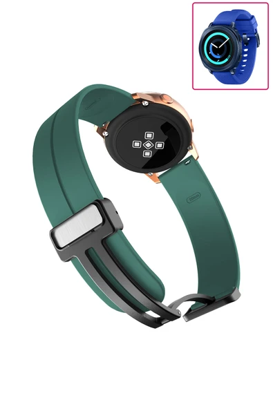 KRETON KRETON Samsung Gear Sport Uyumlu Kordon Magnetic Klipsli Premium Kayış - Resim 2
