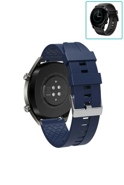 KRETON KRETON Haylou RS3 LS04 Akıllı Saat Ile Uyumlu Kaliteli Tokalı Siyah Silikon Kordon Kayış - Resim 3