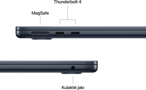 MacBook Air M4 16 GB 256 GB SSD 13.6" MW123TU/A Gece Yarısı Teşhir (Açıklamayı Okuyunuz) - 2
