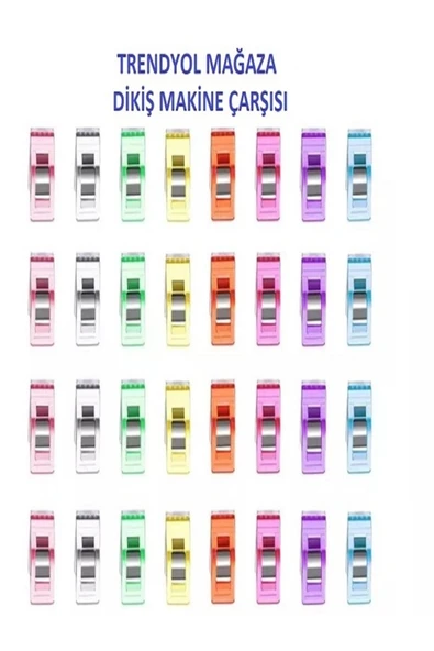 DİKİŞ MAKİNA ÇARŞISI MANDAL Kumaş Kağıt Gibi Tüm Malzemeleri Sıkıştırmak için Kaliteli içi Çelik Olan 100 adet mandal - Resim 2