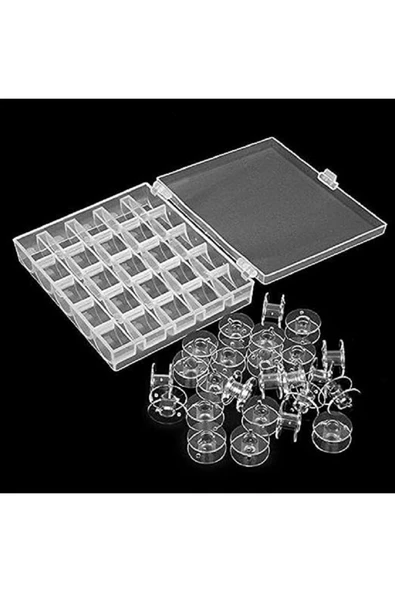 ecodikis Ev Tipi Plastik Masura 25li Kutu Şeffaf (Singer Beko Janome) - Resim 3