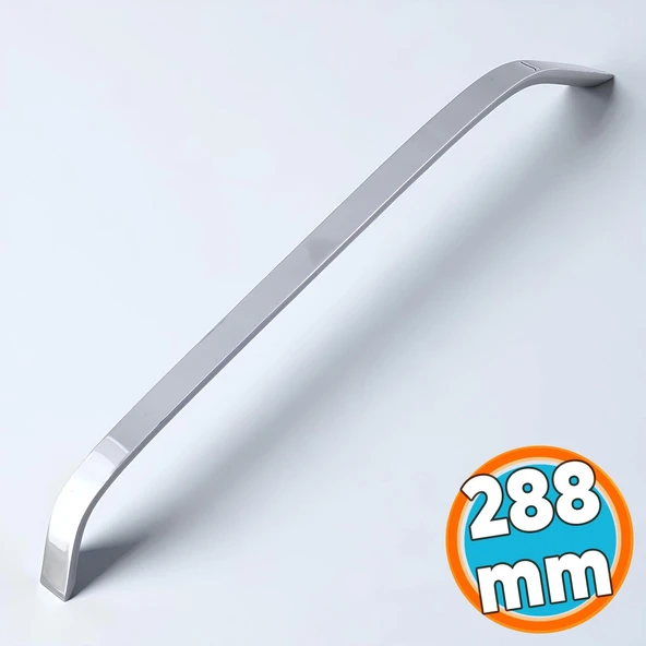 Mobilya Çekmece Mutfak Dolabı Dolap Kulpları Kulb Kulpu Krom Gümüş Metal Kulp 288 mm - 28.8 cm ürün görseli