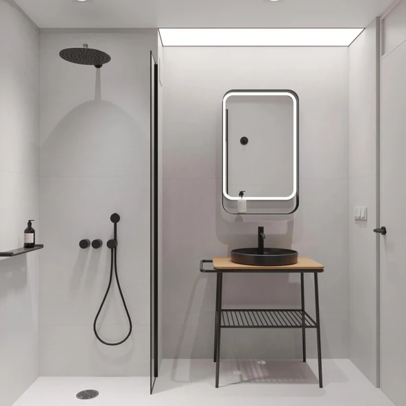 Denko Perast 95 cm (Siyah) Banyo Dolabı Takımı ürün görseli